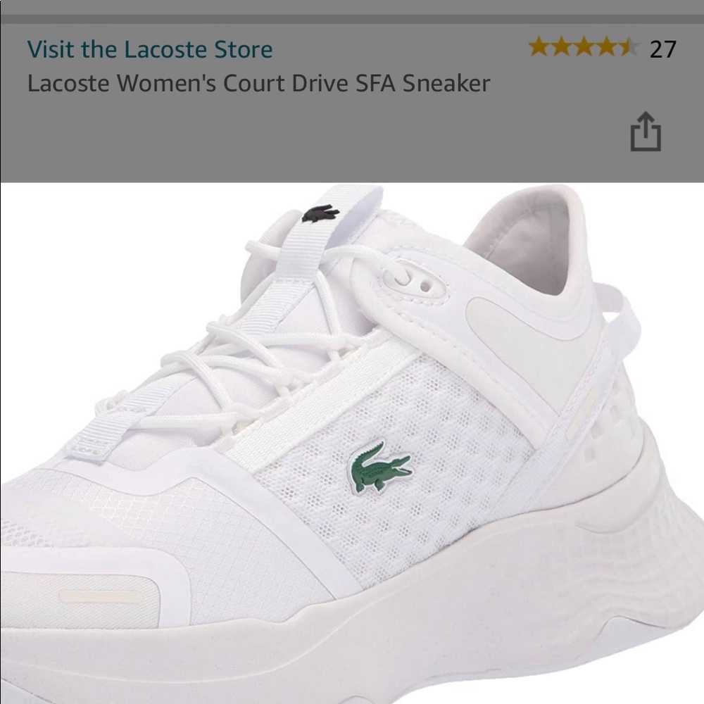 White Lacoste new in box